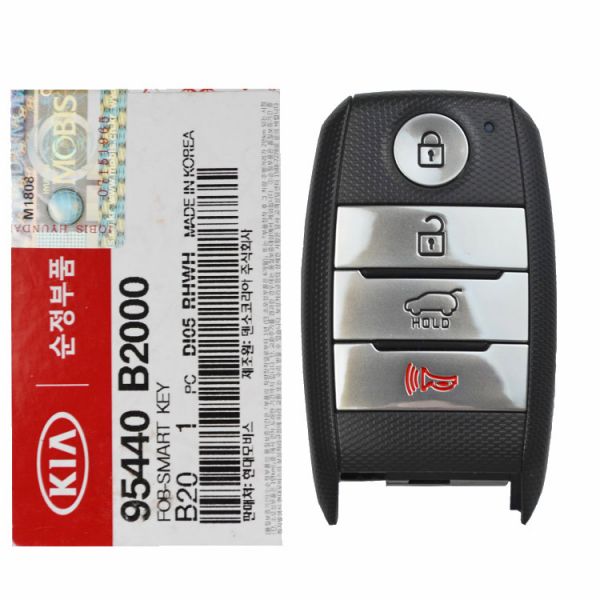 *NEW OEM* 2014 - 2017 Kia Soul NON-EV 4 Button Smart Remote w/ Hatch - Emergency key included - CQ0FN00100: 95440-B2000