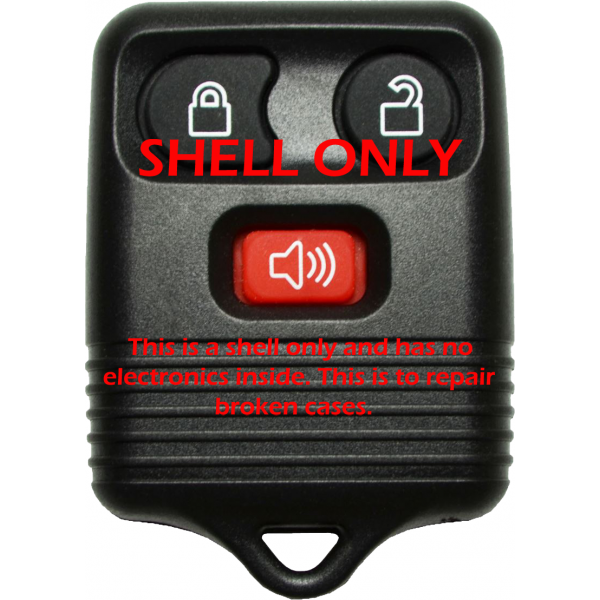 *SHELL & PAD ONLY* 1998 - 2011 Ford, Lincoln, and Mercury 3 Button Keyless Entry Remote Fob Casing