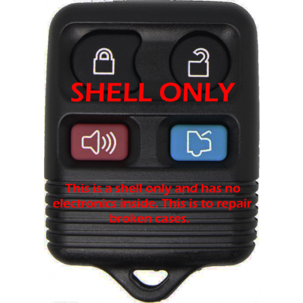 *SHELL & PAD ONLY* 1998 - 2011 Ford/Lincoln/Mercury 4 Button Keyless Entry Remote Casing