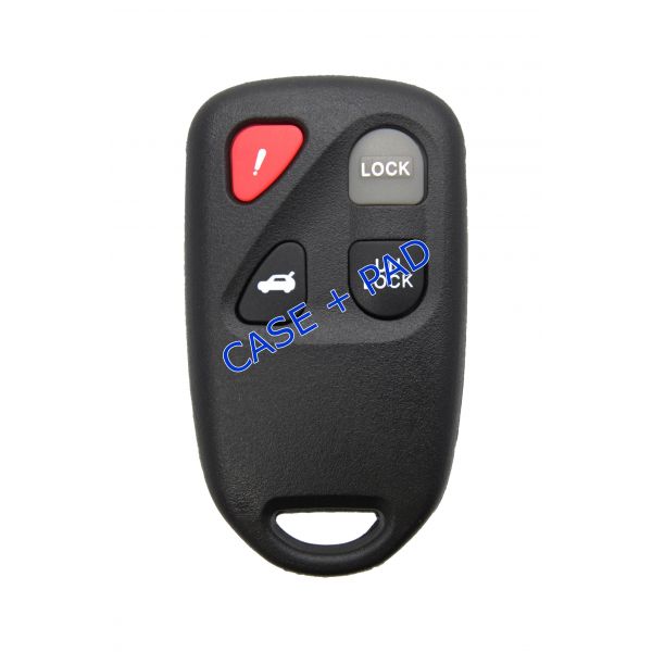 *SHELL & PAD ONLY* Mazda 4 Button Keyless Entry Remote Fob Casing - KPU41805