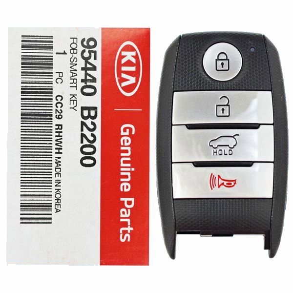 *NEW OEM* 2014 - 2016 Kia Soul NON-EV 4 Button Smart Remote w/ Hatch - Emergency key included - CQ0FN00100: 95440-B2200