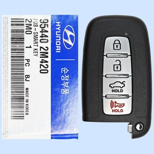 *NEW OEM* 2013 - 2016 Hyundai Genesis Coupe 4 Button Smart Remote -  Emergency Key Included - SY5RBFNA433