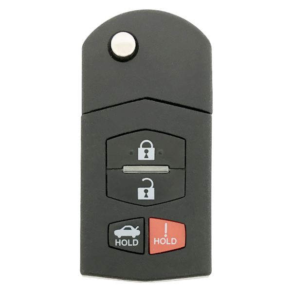 2006 - 2015 NEW Mazda 4 Button Remote - Flip Key Attachment Included - BGBX1T478SKE125-01