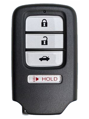 BINOWEN New 3+1 Buttons Replacement Keyless Entry Smart Remote Control Key Fob Shell With Key Chain Fit For Honda 2008-2012 Accord,2006-2013 Civic EX,2009-2015 Pilot 