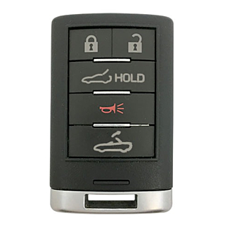 2014 - 2016 Chevrolet Corvette 5 Button Smart Remote - Emergency key included - G09C04EEC4P, G09C04EEC5C, G09C04EEC5T 