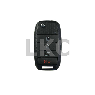2017 - 2018 Kia Forte 4 Button Remote Flip Key w/ Trunk - Standard Blade - OSLOKA-875T