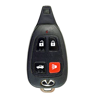 2002 - 2006 Infiniti 4 Button Q45, M45 Keyless Smart Remote Key - Emergency key included - KBRASTU13