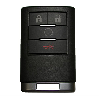 *SHELL & PAD ONLY* Cadillac 4 Button Keyless Entry Remote Fob Casing w/ Remote Start - OUC6000066