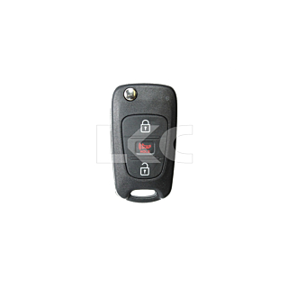 *SHELL, PAD, & UNCUT BLADE ONLY* Kia 3 Button Flip Remote Key Casing - High Security Blade - NY0SEKSAM11ATX