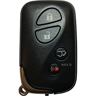 *SHELL, PAD, & INSERT KEY ONLY* Lexus 4 Button Smart Remote Casing w/ Hatch