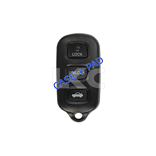 *SHELL & PAD ONLY* Lexus/Toyota 4 Button Keyless Entry Remote Casing - Square panic pad - HYQ12BAN , HYQ12BBX, HYQ1512P