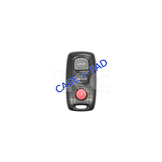  *NEW SHELL & PAD ONLY* 2007 - 2009 Mazda 3 Button Keyless Entry Remote Casing - KPU41794