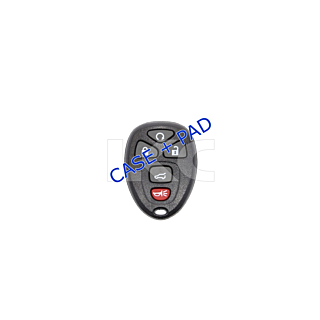 *SHELL & PAD ONLY* GM 5 Button Keyless Entry Remote Fob Casing w/ Lift Gate - OUC60270/OUC60221
