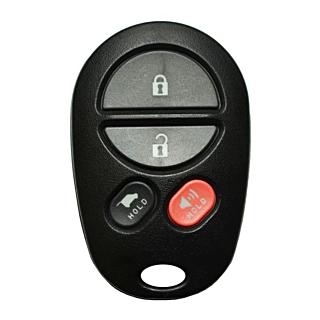 *SHELL & PAD ONLY* Toyota Sequoia 4 Button Keyless Entry Remote Fob Case/Shell/Housing w/ Hatch Glass - GQ43VT20T