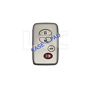*SHELL & PAD ONLY* Toyota Smart 4 Button w/ Trunk Remote Casing