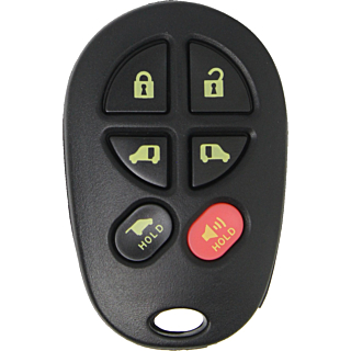 2004 - 2015 Replacement Toyota Sienna 6 Button Keyless Entry Remote w/ Rear Hatch - GQ43VT20T