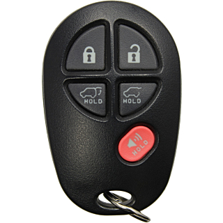 *SHELL & PAD ONLY* Toyota 5 Button Keyless Entry Remote Casing w/ Hatch and Hatch Glass - GQ43VT20T