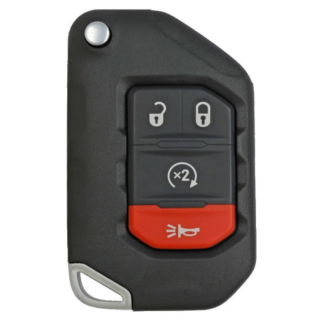 2018 - 2020 NEW Aftermarket Jeep 4 Button Flip Remote Key w/ Remote Start - OHT1130261