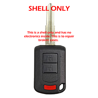*SHELL & PAD ONLY* Mitsubishi 3 Button Remote Head Key Casing - OUCJ166N
