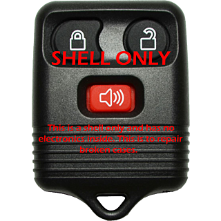 *SHELL & PAD ONLY* 1998 - 2011 Ford, Lincoln, and Mercury 3 Button Keyless Entry Remote Fob Casing