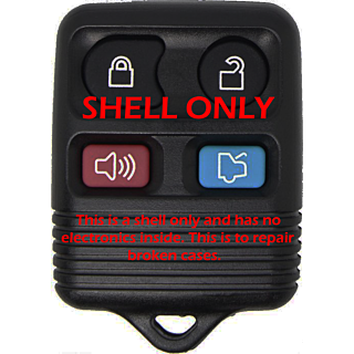 *SHELL & PAD ONLY* 1998 - 2011 Ford/Lincoln/Mercury 4 Button Keyless Entry Remote Casing