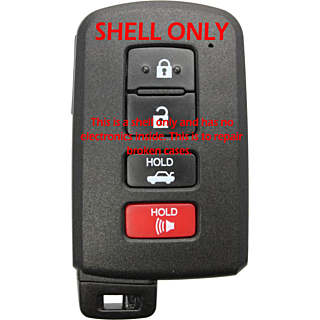 *SHELL & PAD ONLY* Toyota 4 Button Smart Entry Remote Casing w/ Trunk - Emergency key included - HYQ14FBA