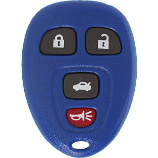 *NEW SHELL & PAD ONLY* GM 4 Button Keyless Entry Remote Casing - Blue - KOBGT04A
