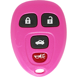 *NEW SHELL & PAD ONLY* GM 4 Button Keyless Entry Remote Casing - Pink - KOBGT04A