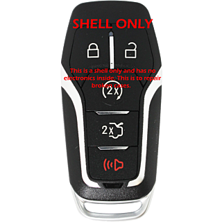 *SHELL & PAD ONLY* Ford 5 Button Smart Remote Casing w/ Trunk: M3N-A2C31243300 - NO LOGO