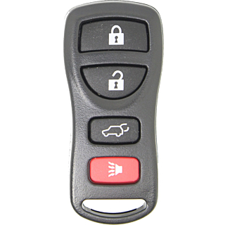 *SHELL & PAD ONLY* Nissan 4 Button Keyless Entry Remote Fob Casing w/ Hatch - CWTWB1U821, CWTWB1U758, CWTWB1U429