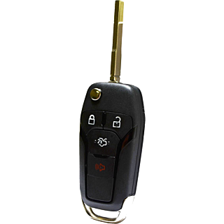 *SHELL, PAD, & FLIP BLADE ONLY* Ford 4 Button Flip Key Casing w/ Trunk - N5F-A08TAA