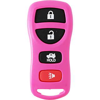 *SHELL & PAD ONLY* Nissan & Infiniti 4 Button Keyless Entry Remote Casing - Pink - KBRASTU15