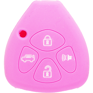 Toyota 4 Button Remote Head Key Silicone Cover - Pink