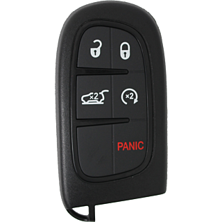 *SHELL & PAD ONLY* Jeep Cherokee 5 Button Smart Remote Casing w/ Hatch - GQ4-54T