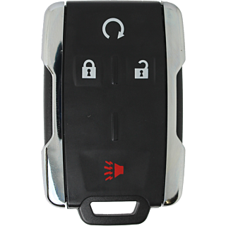 2014 - 2021 GMC 4 Button Keyless Entry Remote Fob w/ Remote Start - Chrome Siding - M3N32337100