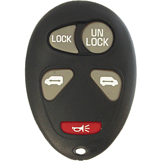 *SHELL & PAD ONLY* GM 5 Button Keyless Entry Remote Fob Casing w/ Duel Sliding Doors - L2C0007T