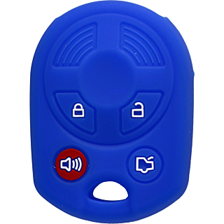*PROTECT YOUR REMOTE* Ford 4 Button Remote Head Key (old style) Silicone Cover - Blue