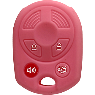 *PROTECT YOUR REMOTE* Ford 4 Button Remote Head Key (old style) Silicone Cover - Pink