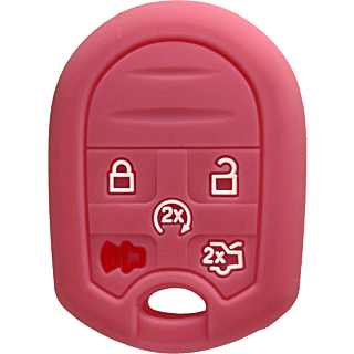 *PROTECT YOUR REMOTE* Ford & Lincoln 5 Button Remote Head Key Silicone Cover - Pink