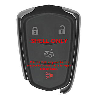 *SHELL & PAD ONLY* Cadillac 4 Button Remote Casing w/ Trunk - HYQ2AB/HYQ2EB