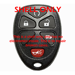 *SHELL & PAD ONLY* GM 5 Button Keyless Entry Remote Fob Shell w/ Sliding Door - KOBGT04A