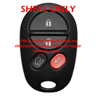 *SHELL & PAD ONLY* Toyota Highlander 4 Button Remote Casing w/ Rear Glass - GQ43VT20T