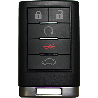 *SHELL & PAD ONLY* Cadillac 5 Button Keyless Entry Remote Casing w/ Trunk - OUC6000066