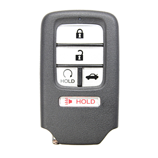 2016 - 2020 Honda Civic 5 Button Smart Remote w/ Remote Start - Emergency key included - KR5V2X