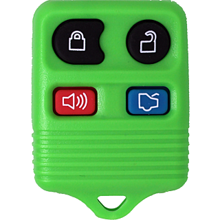 1998 - 2011 NEW Replacement Ford/Lincoln/Mercury 4 Button Keyless Entry Remote - Green - CWTWB1U331/CWTWB1U345/GQ43VT11T