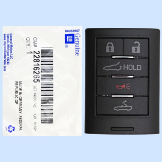 *NEW OEM* 2014 - 2016 Chevrolet Corvette 5 Button Smart Remote - Emergency key included - G09C04EEC4P