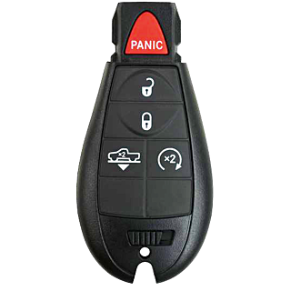 2013 - 2017 Dodge RAM 5 Button Fobik Remote w/ Active-Level Four-Corner Air Suspension Feature - GQ4-53T - Emergency key included