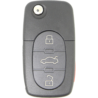 1998 - 2002 NEW Replacement Volkswagen 4 Button Flip Key (flip blade attachement included) - 1J0-959-753-F