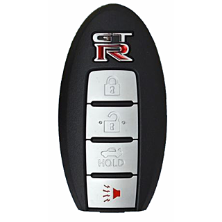 2009 - 2016 Nissan GT-R 4 Button Prox Remote w/ GT-R Logo - Emergency key included - KR55WK49622