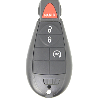 2008 - 2018 Dodge 4 Button Non-Prox Fobik Key w/ Remote Start - Emergency key included - IYZ-C01C
